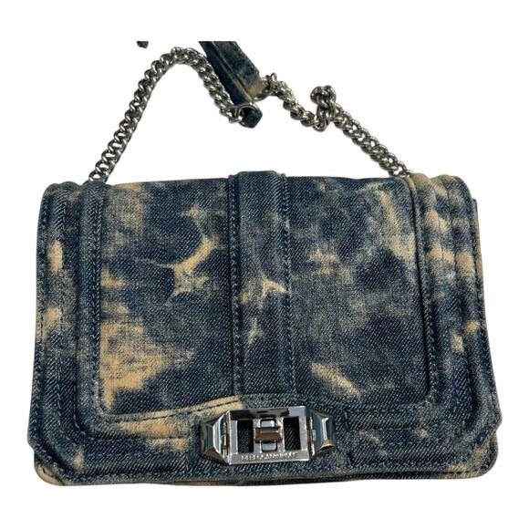 Rebecca Minkoff Small Love Crossbody Denim Tie Dye - Picture 1 of 16